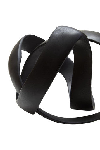 Prato Matt Black Nickel Finish Knot Sculpture