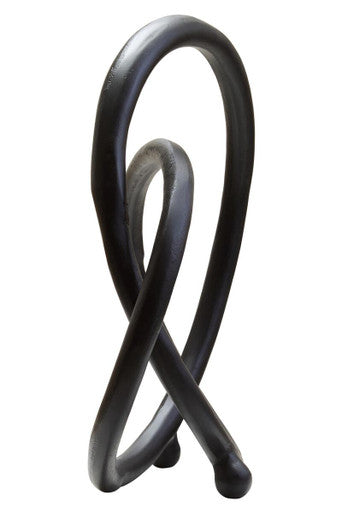 Prato Matt Black Nickel Finish Twist Sculpture