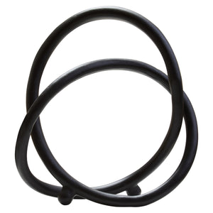 Prato Matt Black Nickel Finish Twist Sculpture