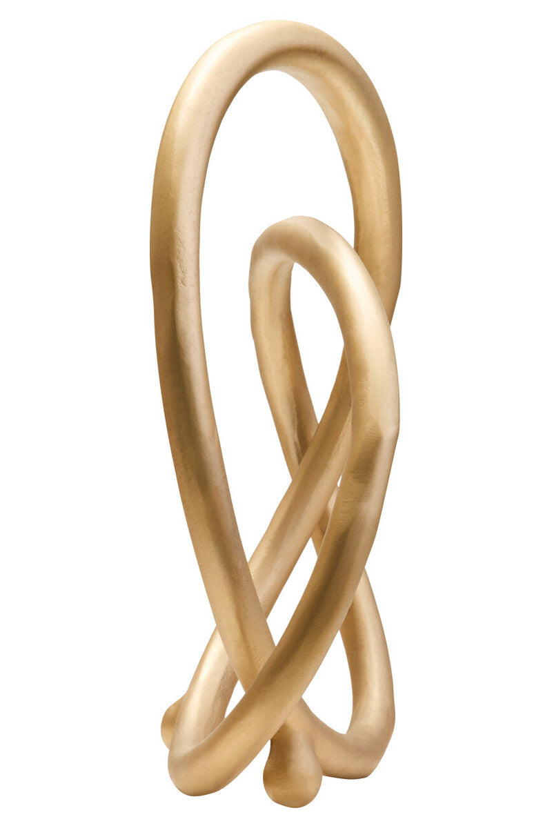 Prato Matte Gold Finish Twist Sculpture - Image 9