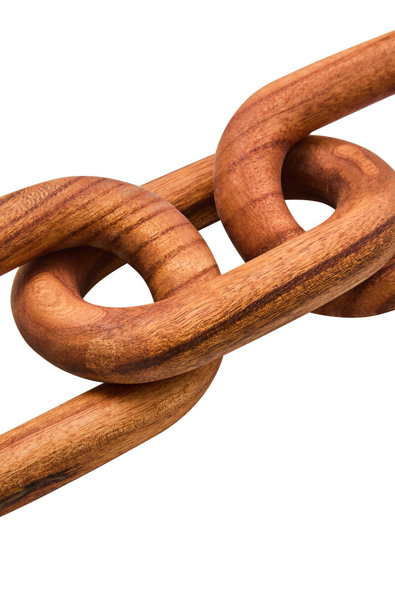 Cato Brown Wood 3 Link Chain Decor