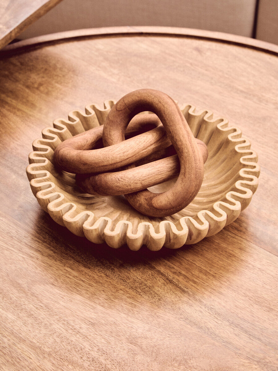 Cato Natural Wood 3 Link Chain Decor