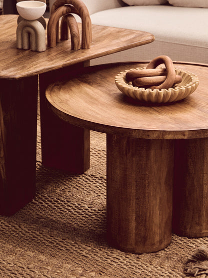 Cato Natural Wood Three Link Chain Decor