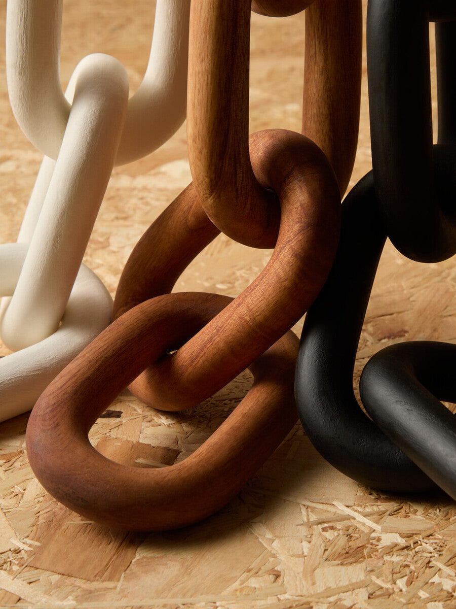Cato Brown Wood 5 Link Chain Decor