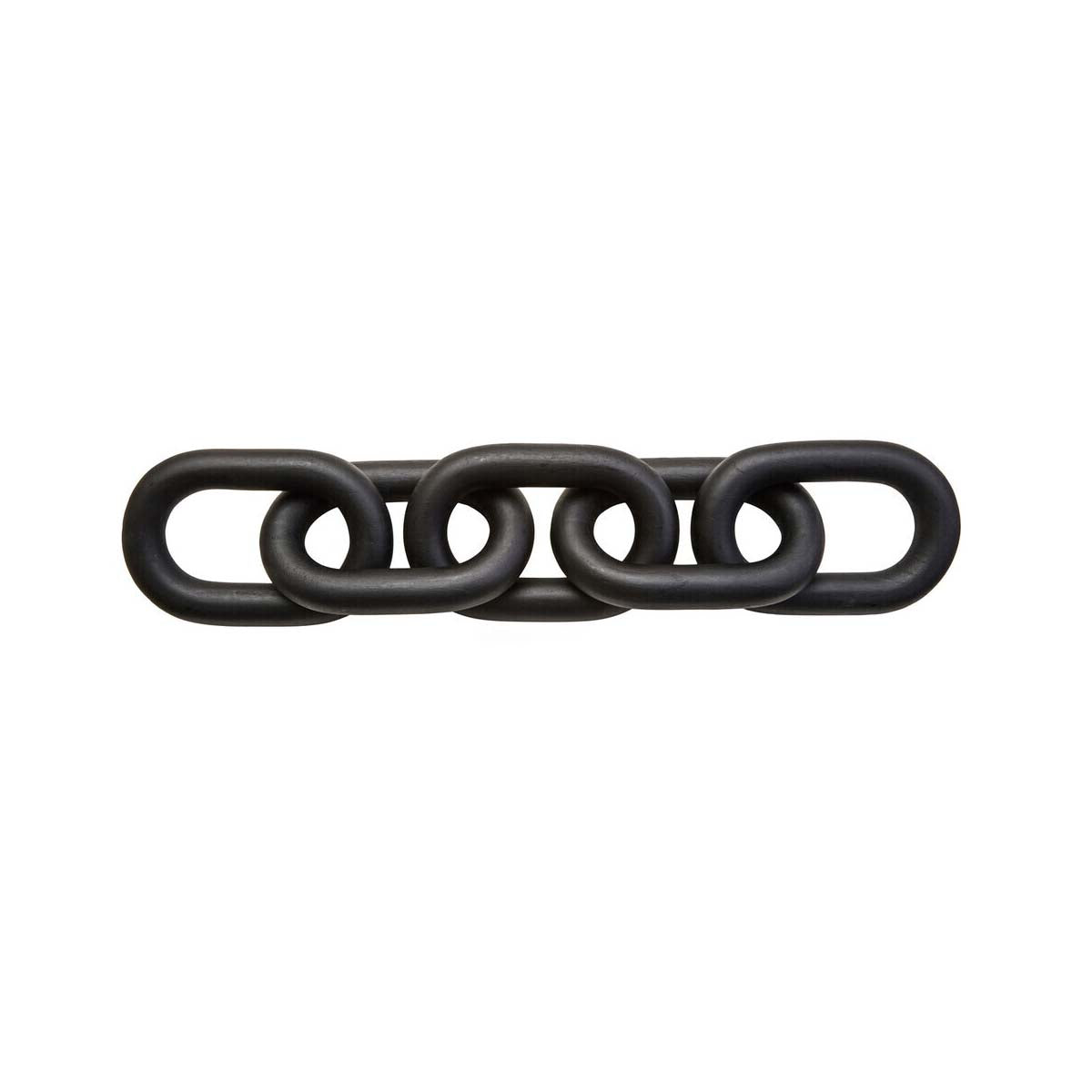 Cato Black Wood 5 Link Chain Sculpture
