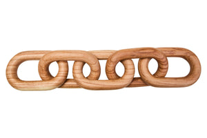 Cato Natural Wood 5 Link Chain Sculpture