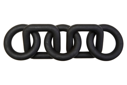 Cato 5 Link Black Wood Chain Sculpture