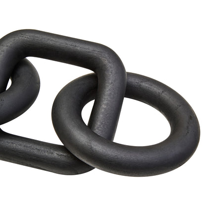 Cato 5 Link Black Wood Chain Sculpture