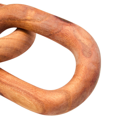 Cato Brown Wood Two Link Chain Decor