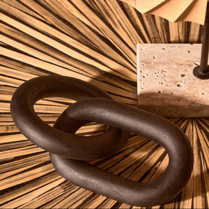 Cato Black Wood 2 Link Chain Decor