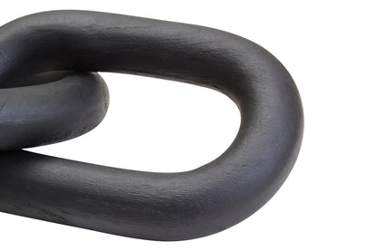 Cato Black Wood Two Link Chain Decor