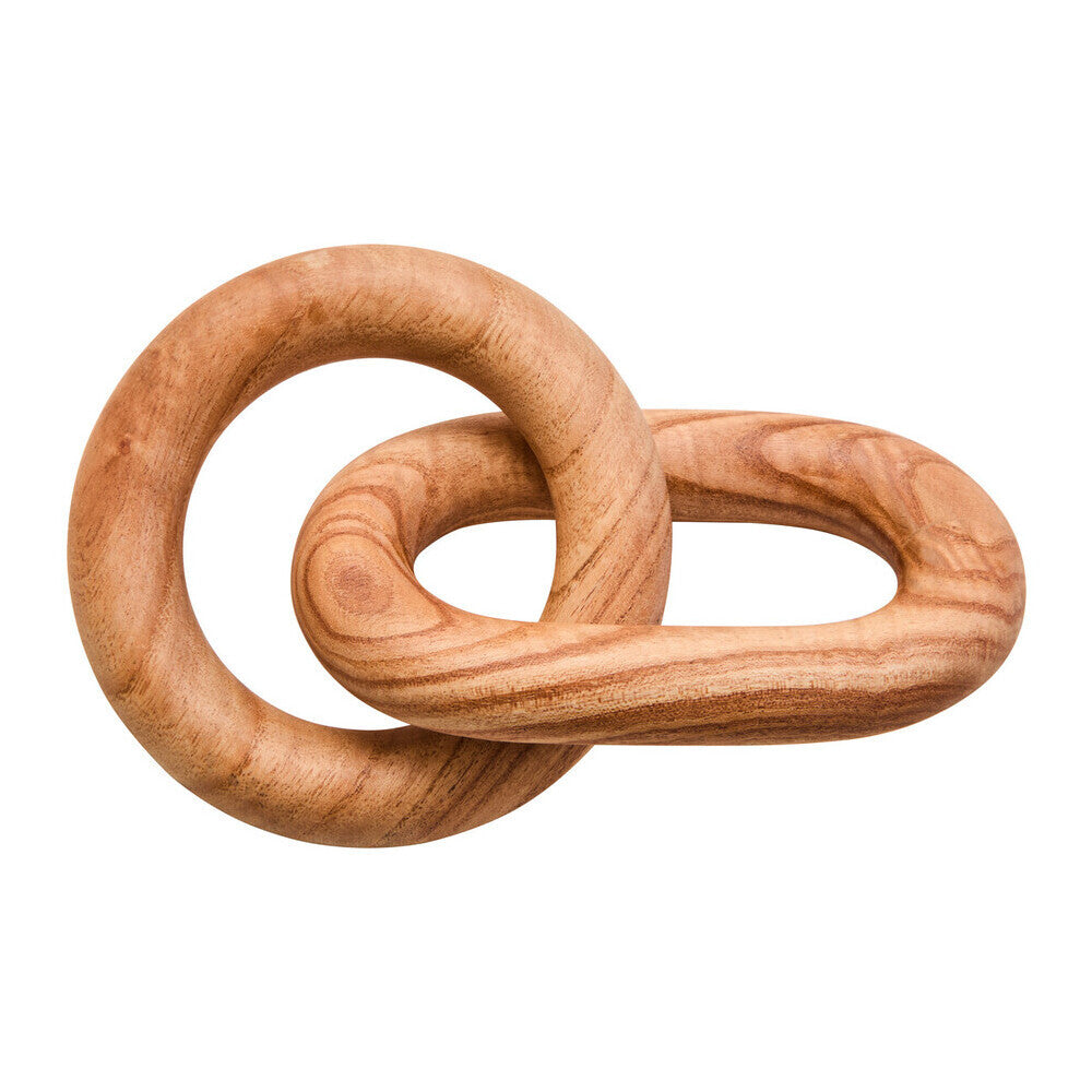 Cato Natural Wood Two Link Chain Decor