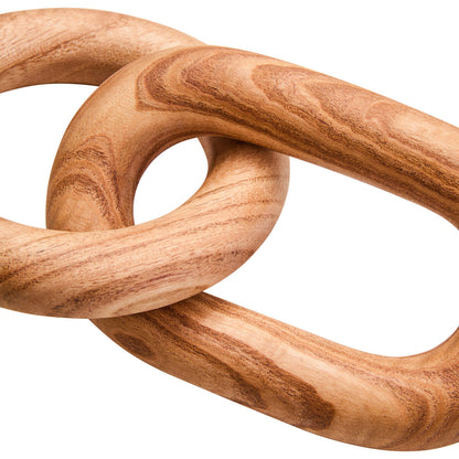 Cato Natural Wood Two Link Chain Decor