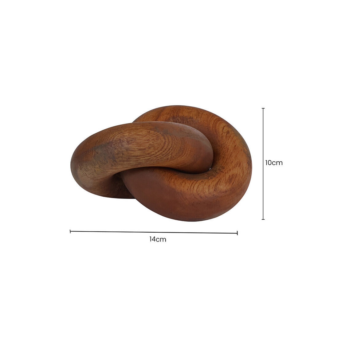 Cato Brown Wood Small Knot Decor