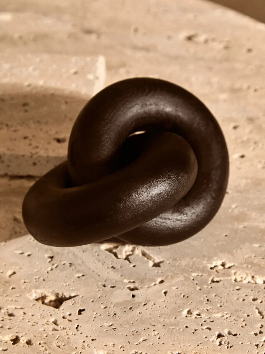 Cato Black Wood Small Knot Decor