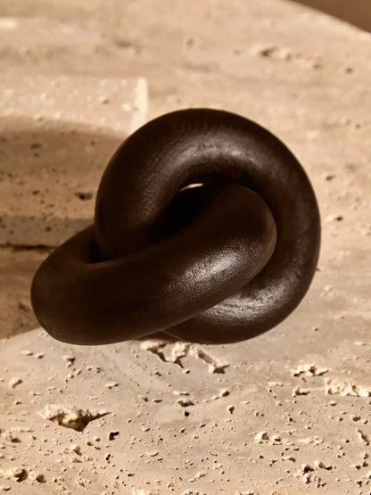 Cato Black Wood Small Knot Decor
