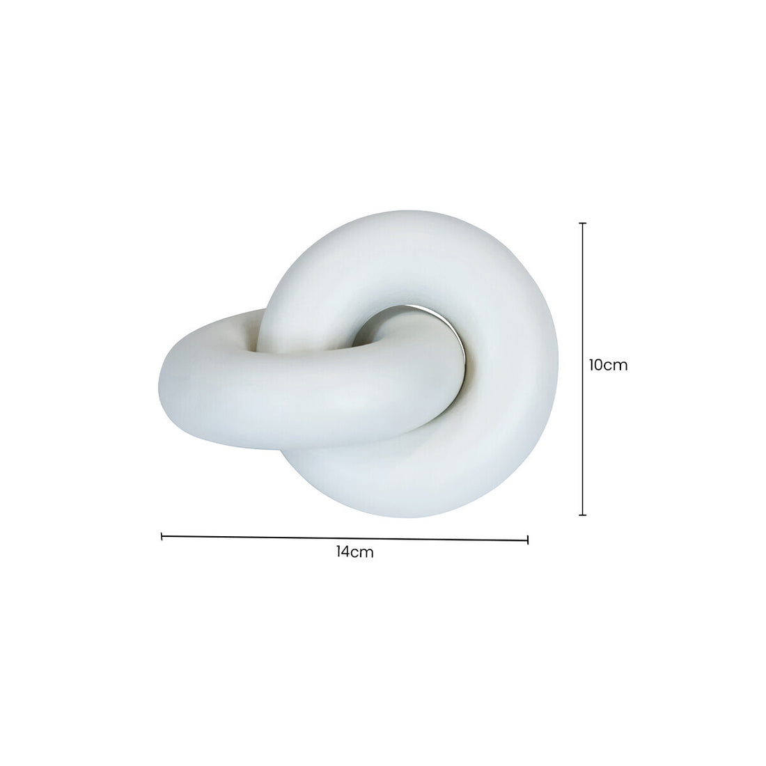 Cato White Wood Small Knot Decor