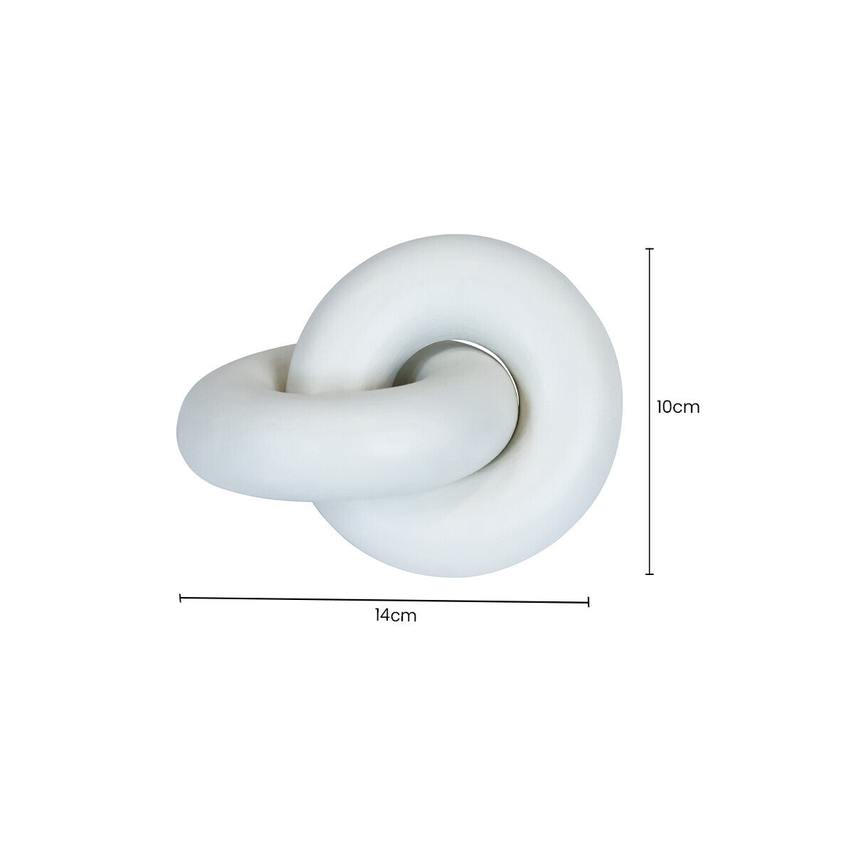 Cato White Wood Small Knot Decor