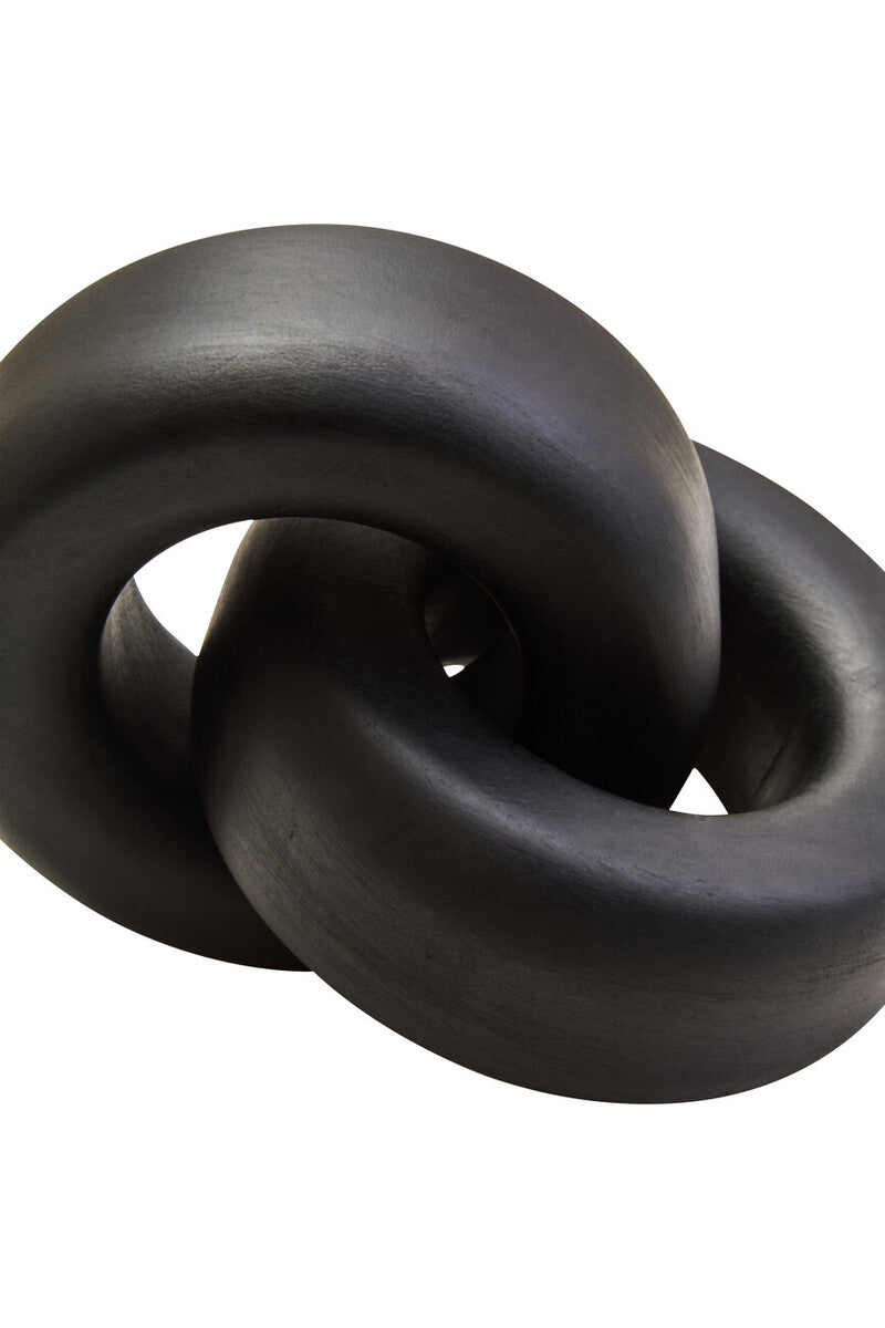 Cato Black Wood Large Knot Decor