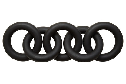 Cato Black Wood Five Link Chain Decor