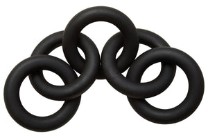 Cato Black Wood Five Link Chain Decor