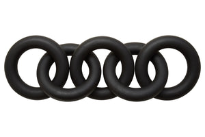 Cato Black Wood Five Link Chain Decor