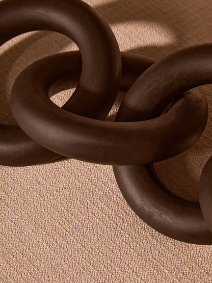 Cato Black Wood Five Link Chain Decor