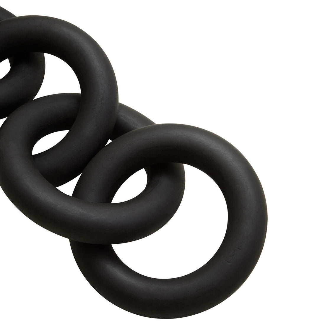 Cato Black Wooden 5 Link Chain Decor
