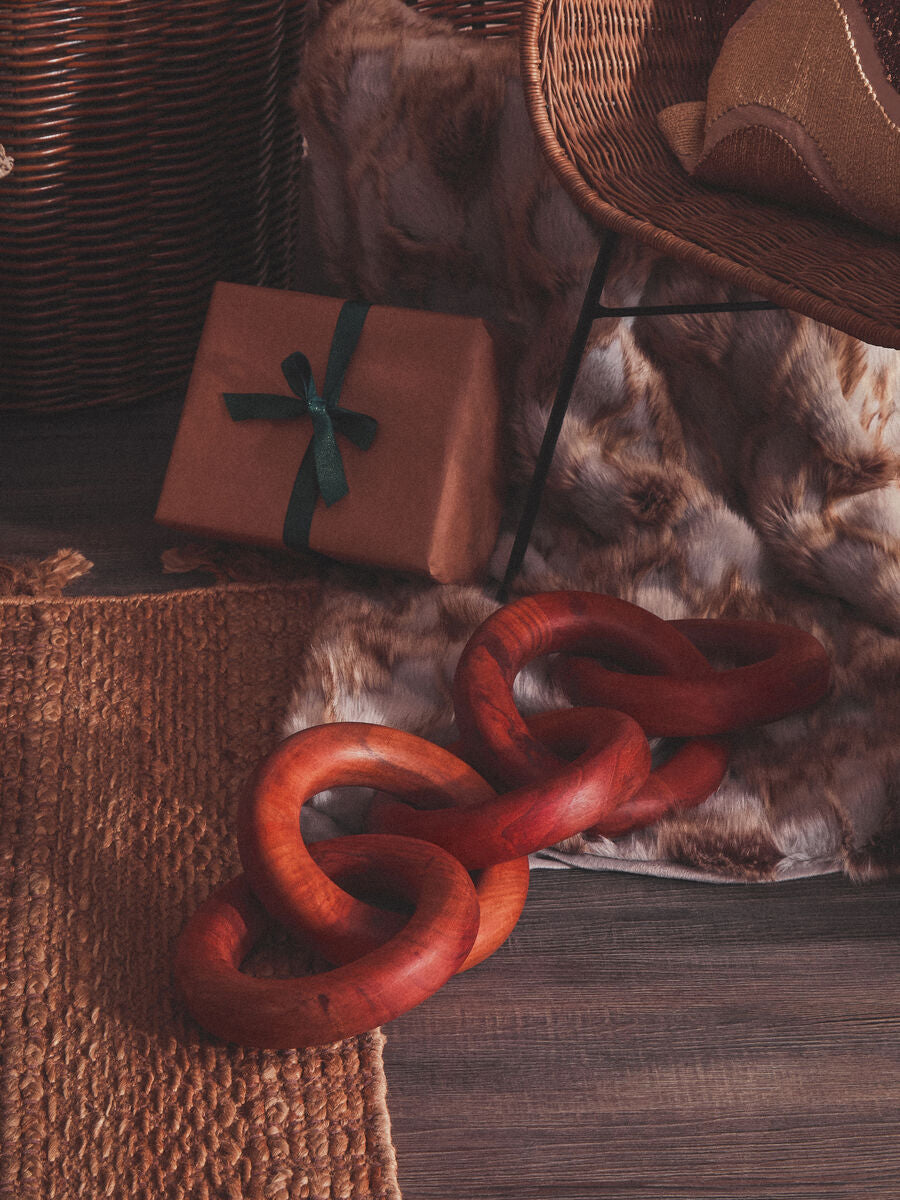 Cato Natural Wooden 5 Link Chain Decor