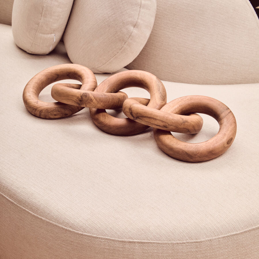 Cato Natural Wooden 5 Link Chain Decor