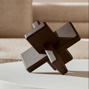 Cato Black Wood Sculpture