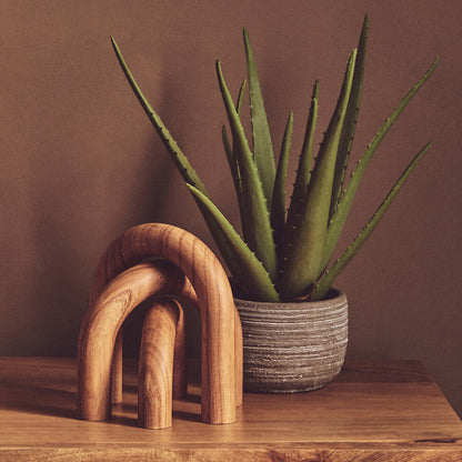 Cato Natural Wood Arch Sculpture
