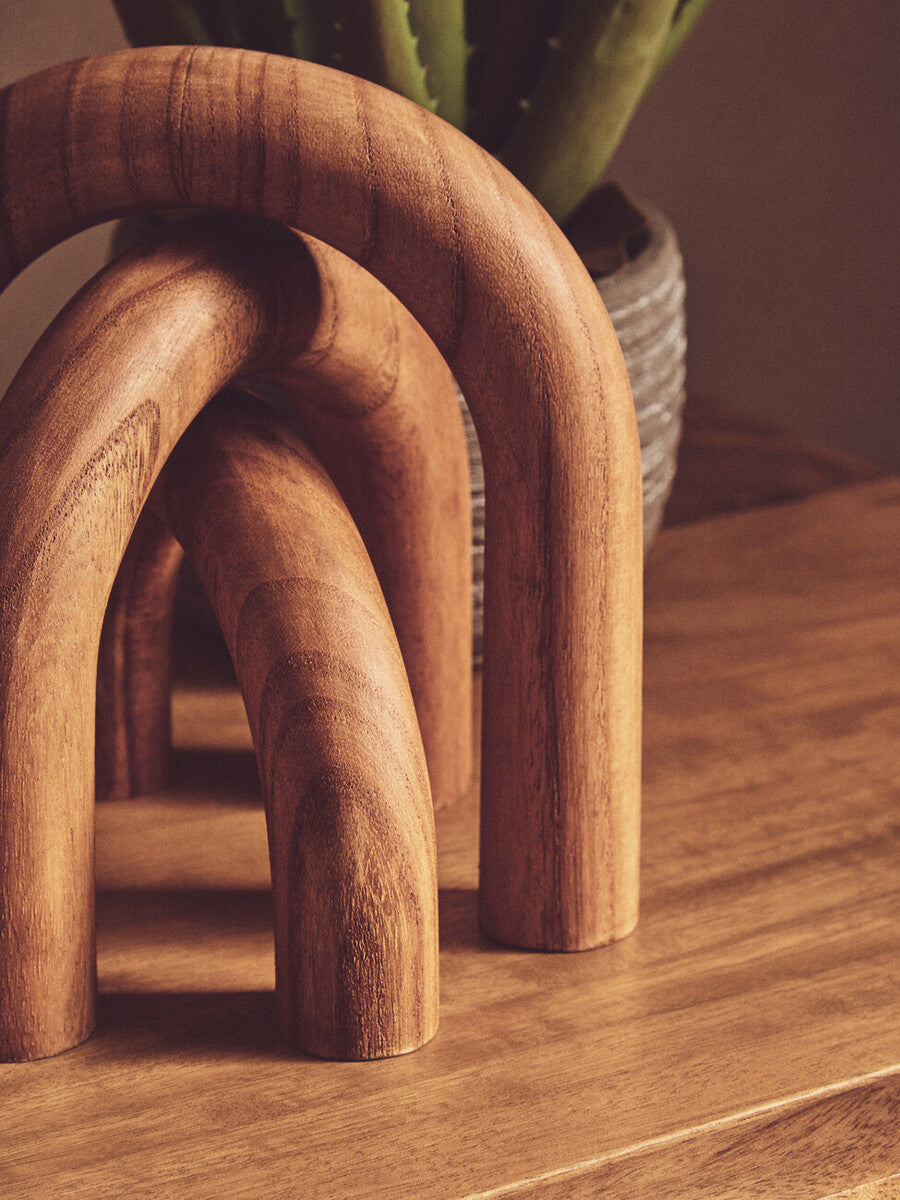 Cato Natural Wood Arch Sculpture