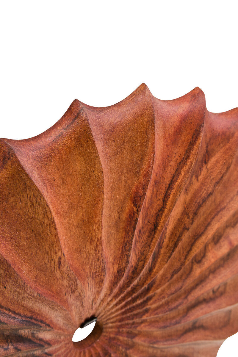 Westo Brown Wood Round Sculpture With Black Base