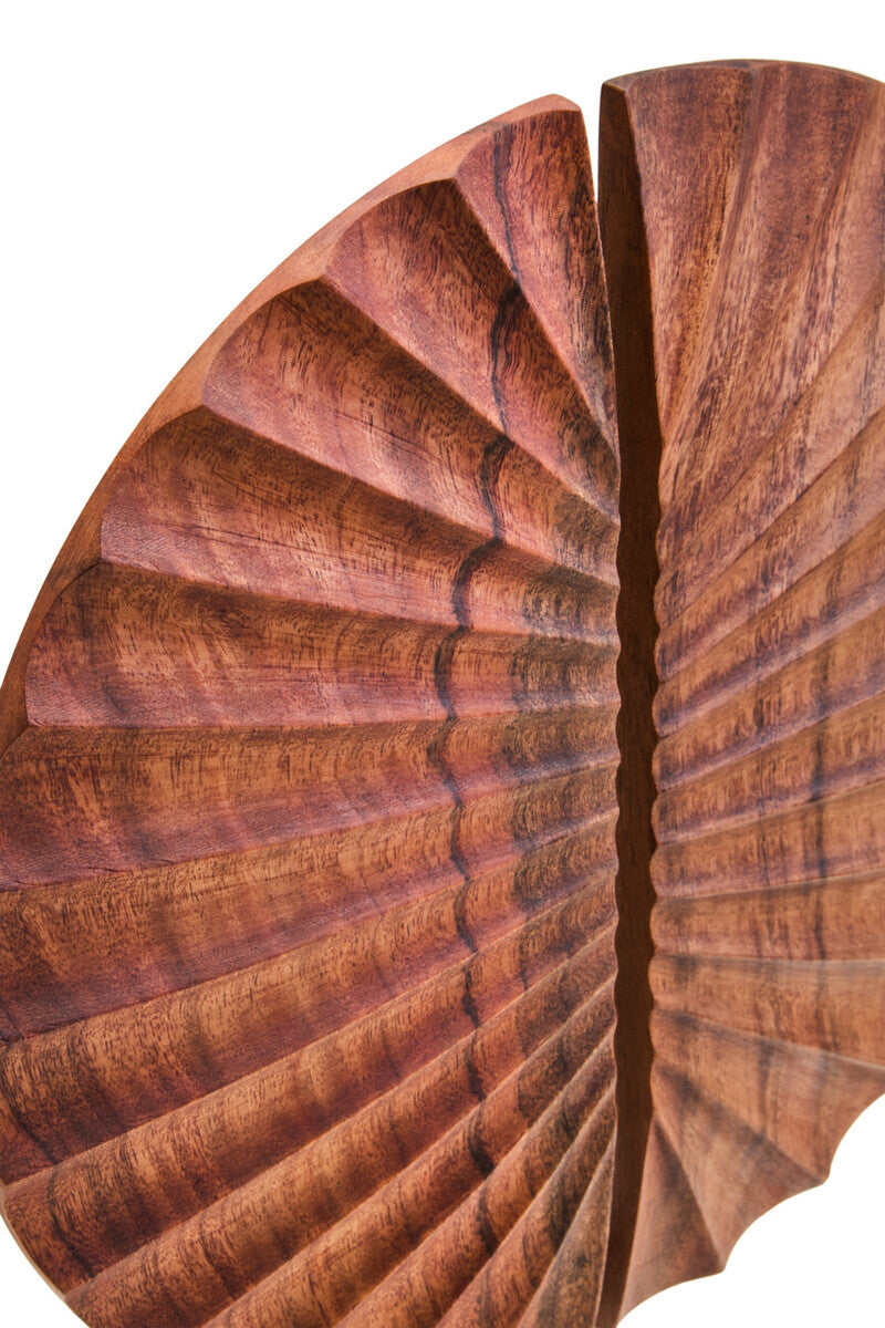 Westo Brown Wood Sculpture With Black Base