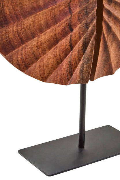 Westo Brown Wood Sculpture With Black Base