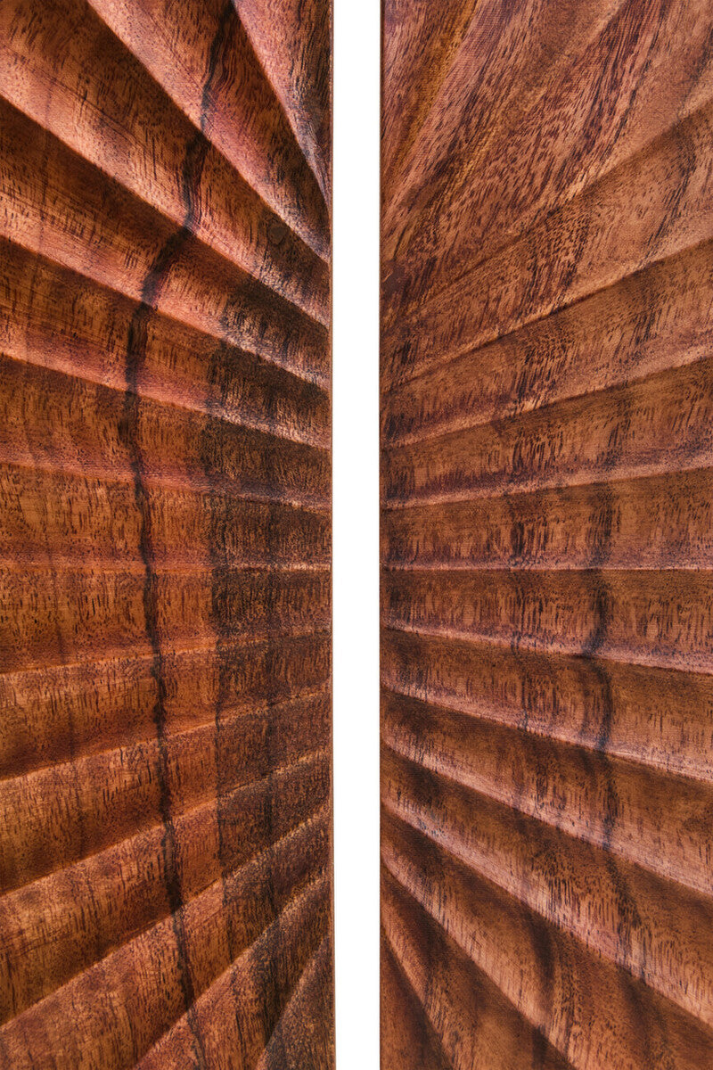 Westo Brown Wood Sculpture With Black Base