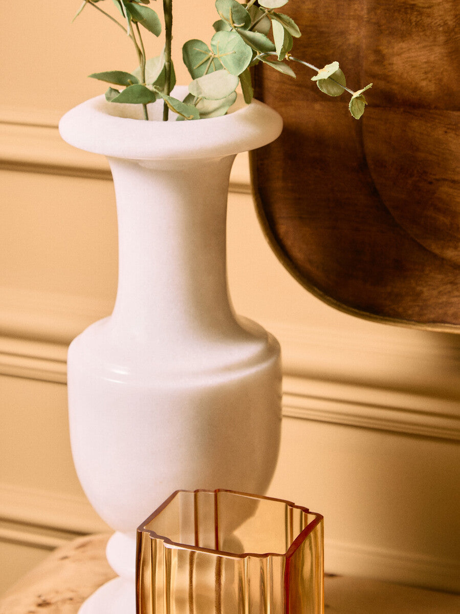 Zoro White Marble Vase