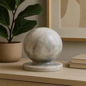 White Marble Ball Sculpture | Zoro