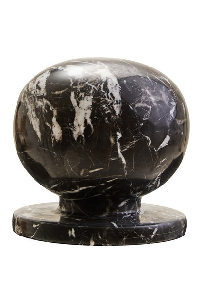 Zoro Black And White Veined Marble Sculpture