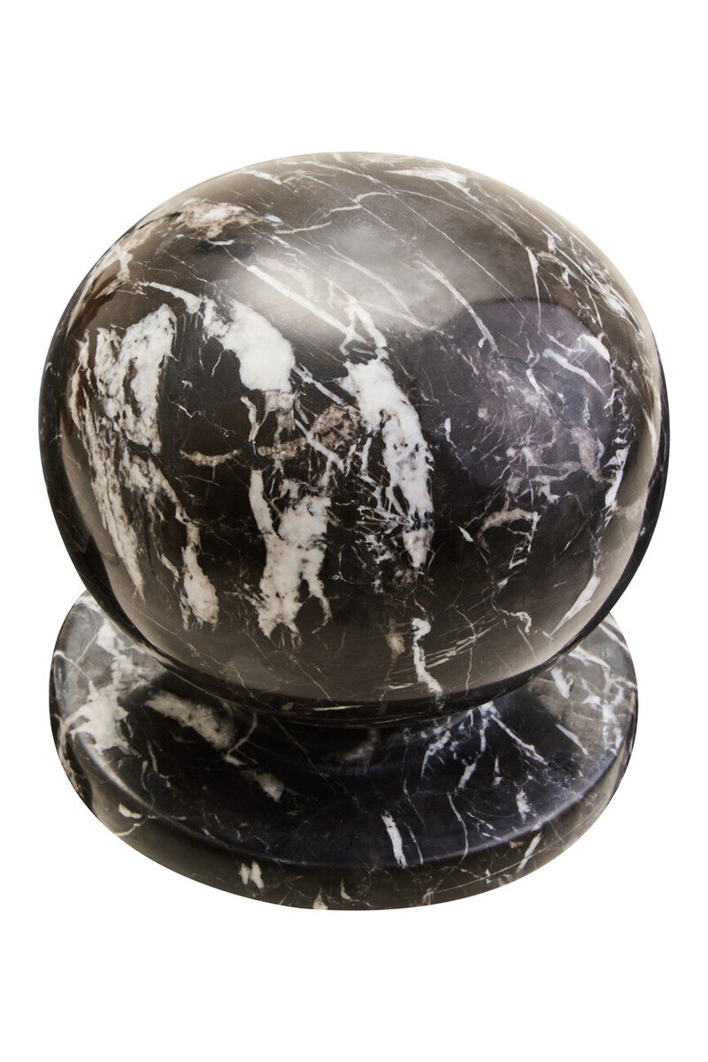 Zoro Black And White Veined Marble Sculpture
