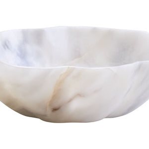 Small White Marble Scalloped Bowl | Zoro