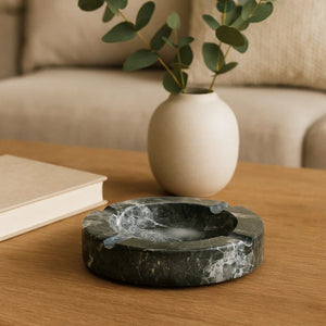 Zoro Black And White Marble Ashtray