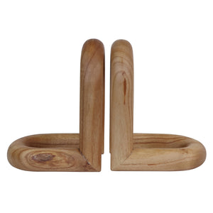 Arlo Natural Wood Set Of 2 Bookends