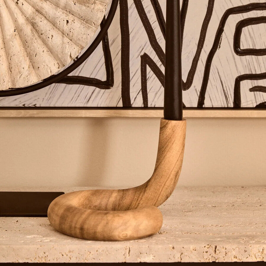 Arlo Natural Wood Candle Holder