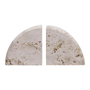 Set of Two Travertine Bookends | Tibor