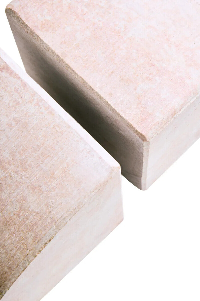 Tibor Set Of Two Travertine Bookends