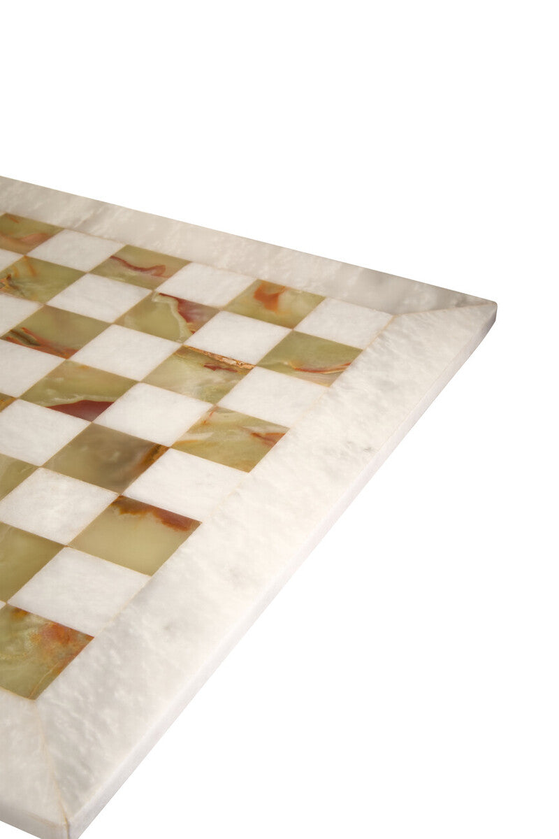 Flos White Marble and Green Onyx Large Chess Set - Image 7