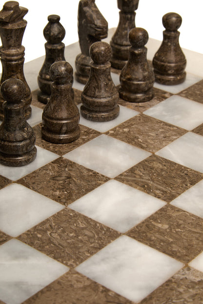Flos White and Grey Large Marble Chess Set - Image 4