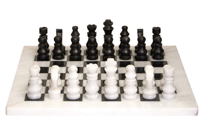 Flos White and Black Small Marble Chess Set - Image 1